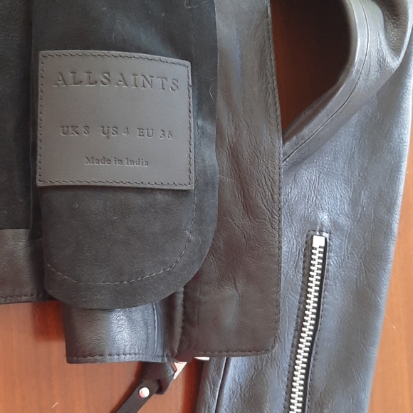 ALLSAINTS Like NEW MOTO JKT US4 - Picture 7 of 9